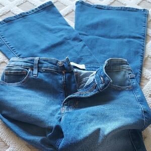 Abercrombie & Fitch Blue Wide-Leg Flare Jeans